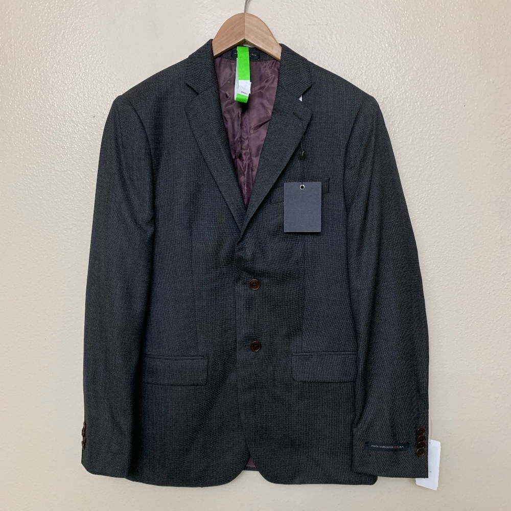 John Varvatos Star Usa Luxe Variable Tic 38 Regular Fit Suit Separate Sport Coat